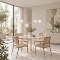 Lampa wisząca MODERNO 80 cm -kremowa z białymi kloszami