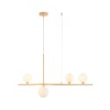Lampa wisząca MODERNO 80 cm -kremowa z białymi kloszami