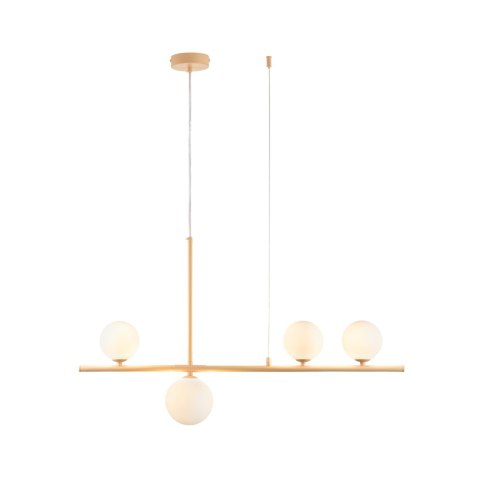 Lampa wisząca MODERNO 80 cm -kremowa z białymi kloszami