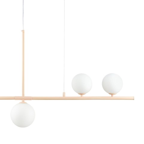 Lampa wisząca MODERNO 80 cm -kremowa z białymi kloszami