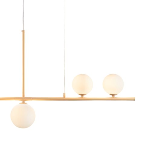 Lampa wisząca MODERNO 80 cm -kremowa z białymi kloszami