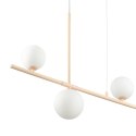Lampa wisząca MODERNO 80 cm -kremowa z białymi kloszami