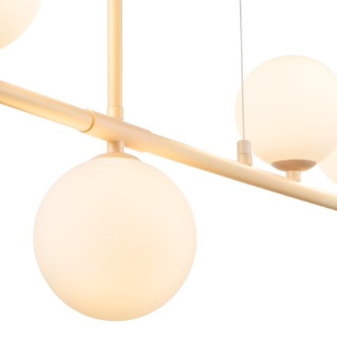 Lampa wisząca MODERNO 80 cm -kremowa z białymi kloszami