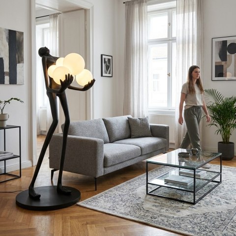 MOOSEE lampa podłogowa HUMAN czarna