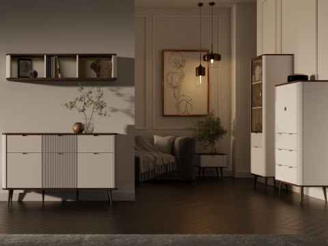 Komoda 1D6SZ APERTA 09 kaszmir / orzech