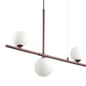 Lampa wisząca MODERNO 80 cm - burgundowa z białymi kloszami
