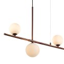 Lampa wisząca MODERNO 80 cm - burgundowa z białymi kloszami