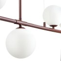 Lampa wisząca MODERNO 80 cm - burgundowa z białymi kloszami