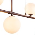 Lampa wisząca MODERNO 80 cm - burgundowa z białymi kloszami