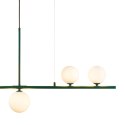 Lampa wisząca MODERNO 80 cm -szmaragdowa z białymi kloszami
