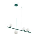 Lampa wisząca MODERNO 80 cm -szmaragdowa z białymi kloszami