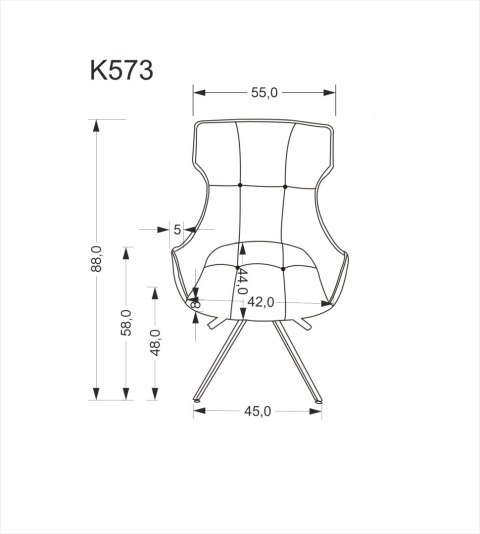 K573 krzesło popielaty