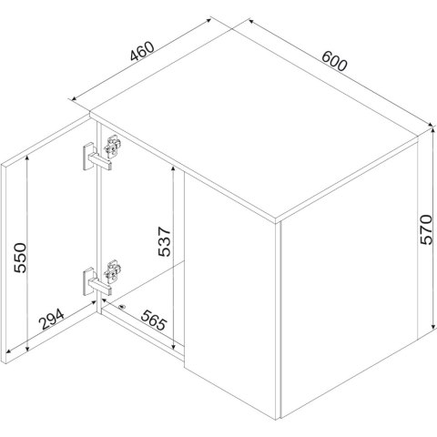 Szafka pod umywalkę 2D 60 RAIA 03 biały mat