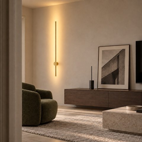 Lampa ścienna SPARO 100 cm LED, złoty połysk