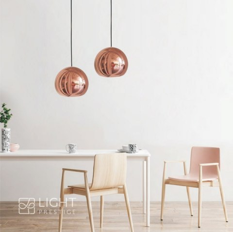 Light Prestige Lampa wisząca Rame miedziana 3xE14