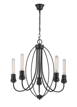 Light Prestige Lampa wisząca Canaria czarna 5xE27