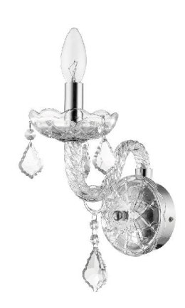 Light Prestige Kinkiet Cristallo srebrny 1xE14