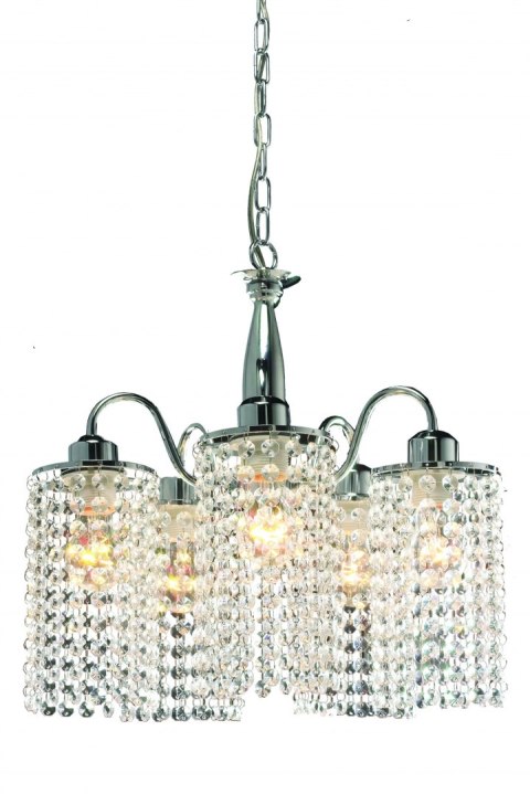 Light Prestige Lampa wisząca Bright Star srebrna 5xE27