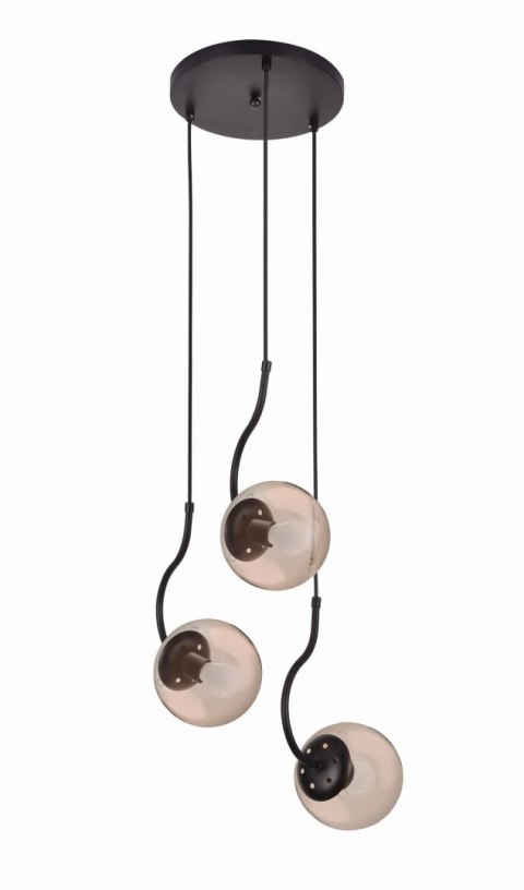Light Prestige Lampa wisząca Hook czarna 3xE27