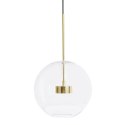 Lampa wisząca CAPRI złota - 60 LED, aluminium, szkło