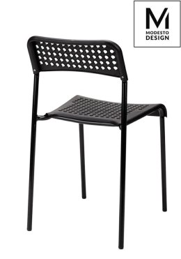 MODESTO krzesło DAVIS czarne - polipropylen, metal