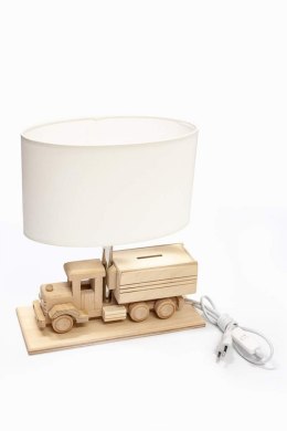 Lampa stołowa Ciężarówka - Skarbonka - biała Hellux