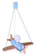 Lampa wisząca Clipper naturalno-błękitny Hellux