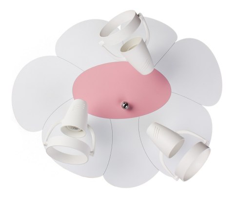 Lampa sufitowa plafon Płatek biało-różowy Hellux
