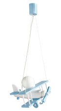 Lampa wisząca Samolot mały błękitno-biały Hellux