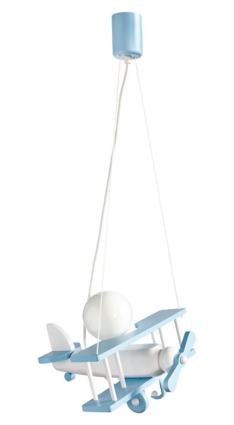 Lampa wisząca Samolot mały błękitno-biały Hellux