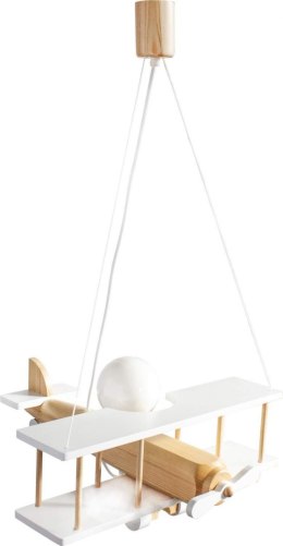 Lampa wisząca Samolot duży biało-naturalny Hellux