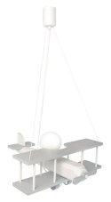 Lampa wisząca Samolot duży szaro-biały Hellux