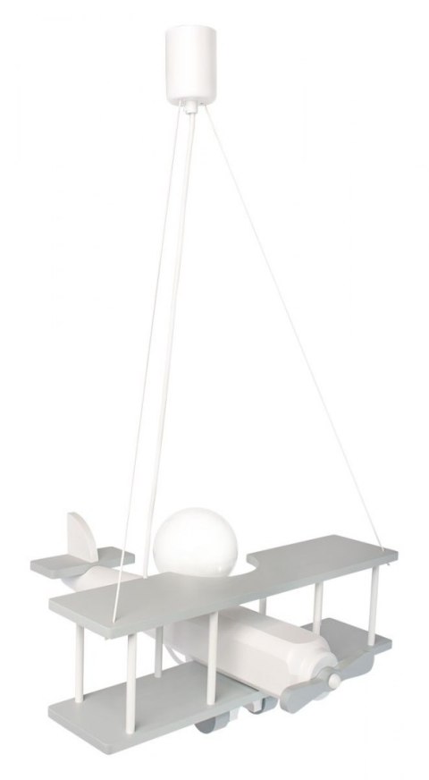 Lampa wisząca Samolot duży szaro-biały Hellux