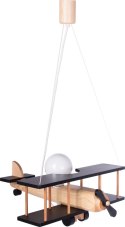 Lampa wisząca Samolot duży czarno-naturalny Hellux