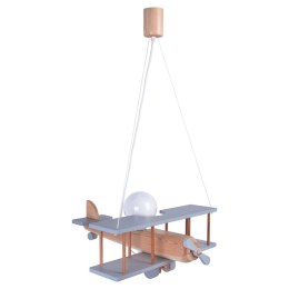 Lampa wisząca Samolot duży szaro-naturalny Hellux