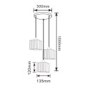Light Prestige Lampa wisząca Galactico czarna 3xE27