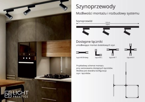 Light Prestige Szynoprzewód 3F 2m czarny
