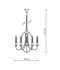 Light Prestige Lampa wisząca Canaria czarna 5xE27