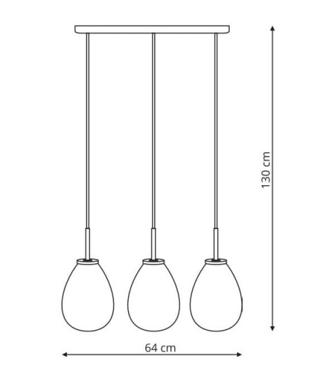Light Prestige Lampa wisząca Fondi czarna 3xE14