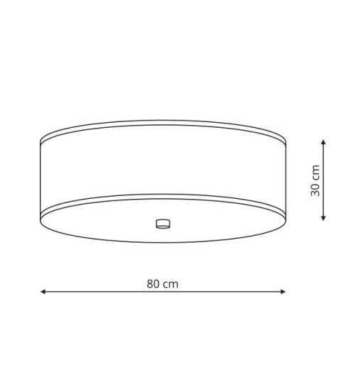 Light Prestige Plafon Girona szary 80 cm 6xE27
