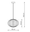 Light Prestige Lampa wisząca Treviso czarna LED CCT