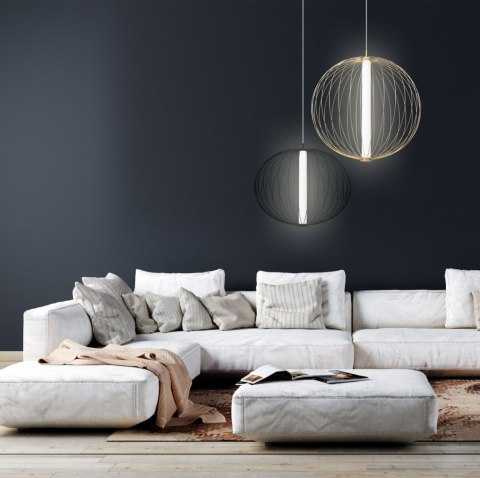 Light Prestige Lampa wisząca Treviso czarna LED CCT