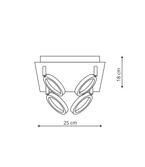 Light Prestige Plafon Carrara srebrny LED 3000K