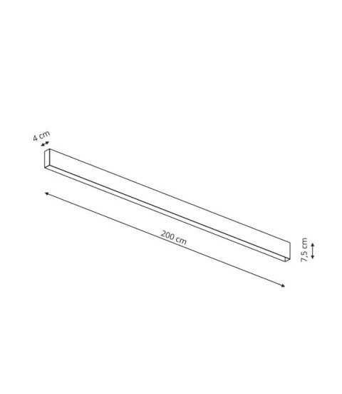 Light Prestige Magnetic szyna wpuszczana 2 m czarna