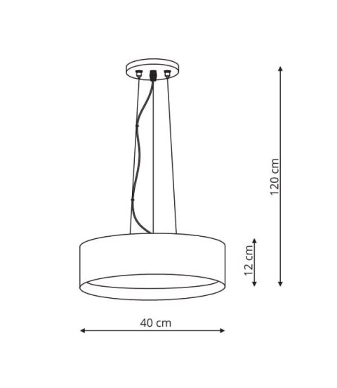Light Prestige Lampa wisząca Hudson czarna LED 4000K