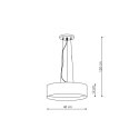 Light Prestige Lampa wisząca Hudson czarna - złota LED 3000K