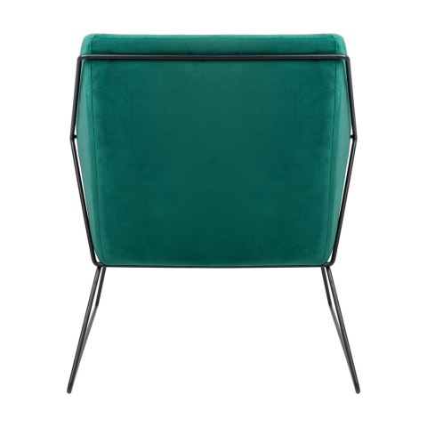 Fotel EMMA VELVET ciemny zielony - welur, metal