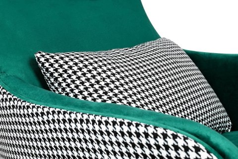 Fotel HAMPTON VELVET ciemny zielony - welur, metal