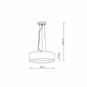 Light Prestige Lampa wisząca Hudson biała - złota LED 3000K