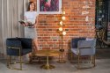 Fotel CHLOE VELVET ciemny szary - metal, welur